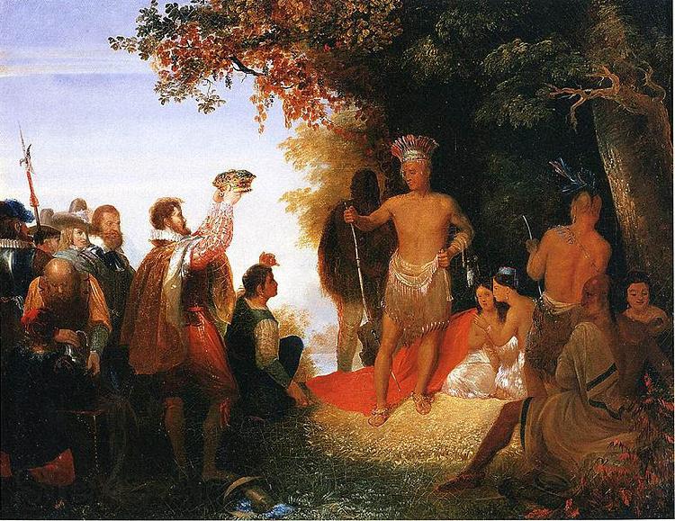 John Gadsby Chapman The Coronation of Powhatan Spain oil painting art
